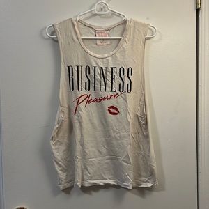 Golden Daze Business Pleasure muscle tee, size small